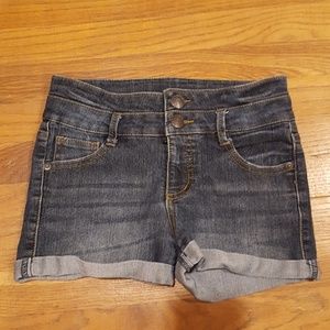 Girls large stretch denim shorts